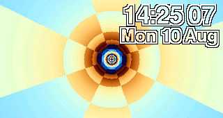 Time small in the top right